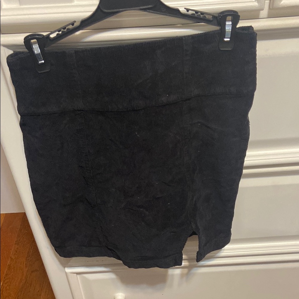 Women's Black Corduroy Skirt